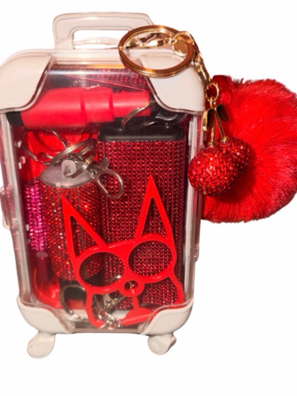 Safety keychain suitcase